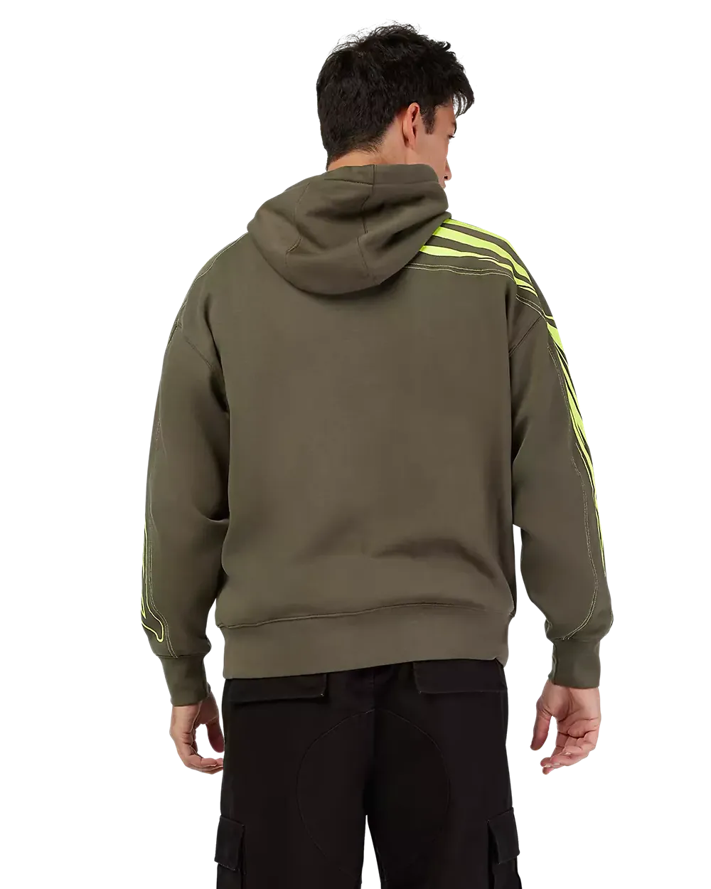 Elevated Oversized Pullover Hoodie in Military Green
