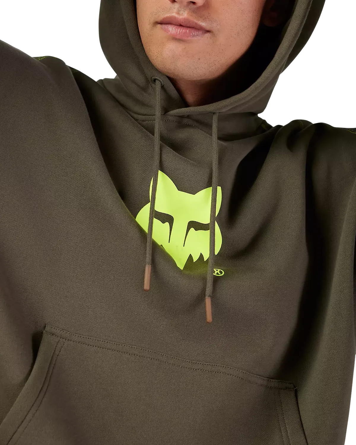 Elevated Oversized Pullover Hoodie in Military Green