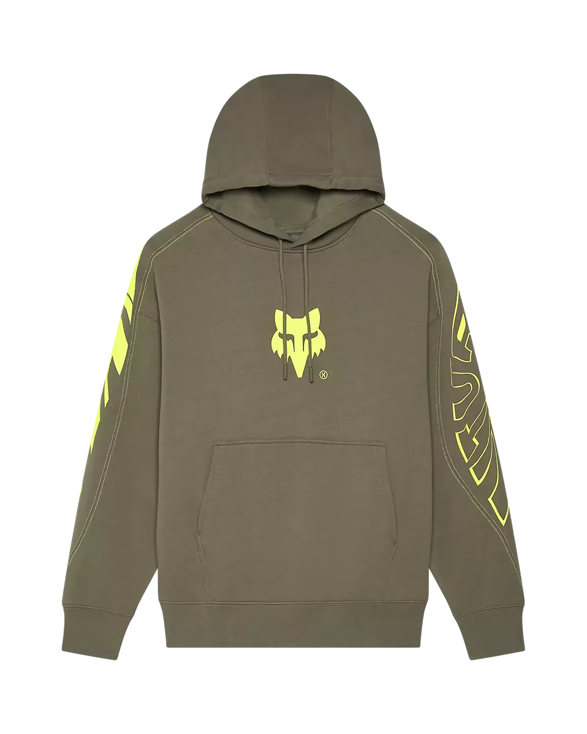 Elevated Oversized Pullover Hoodie in Military Green