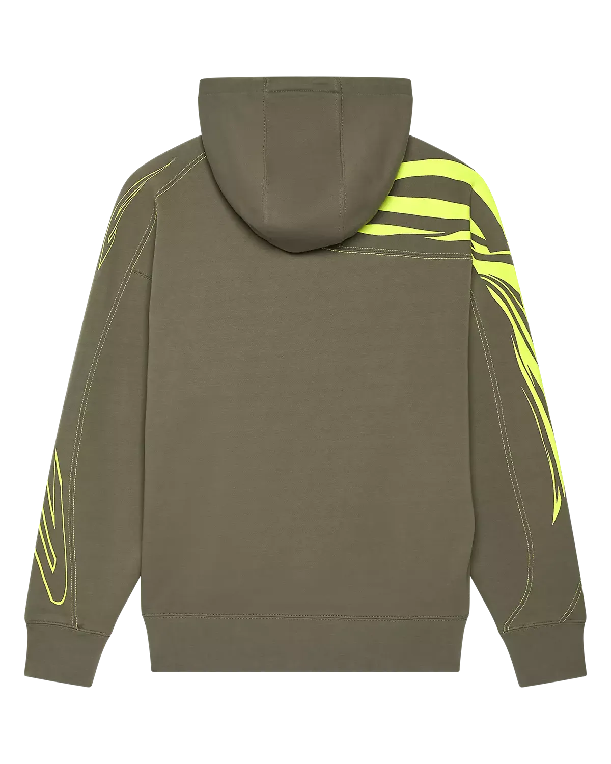 Elevated Oversized Pullover Hoodie in Military Green