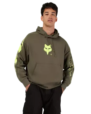 Elevated Oversized Pullover Hoodie in Military Green