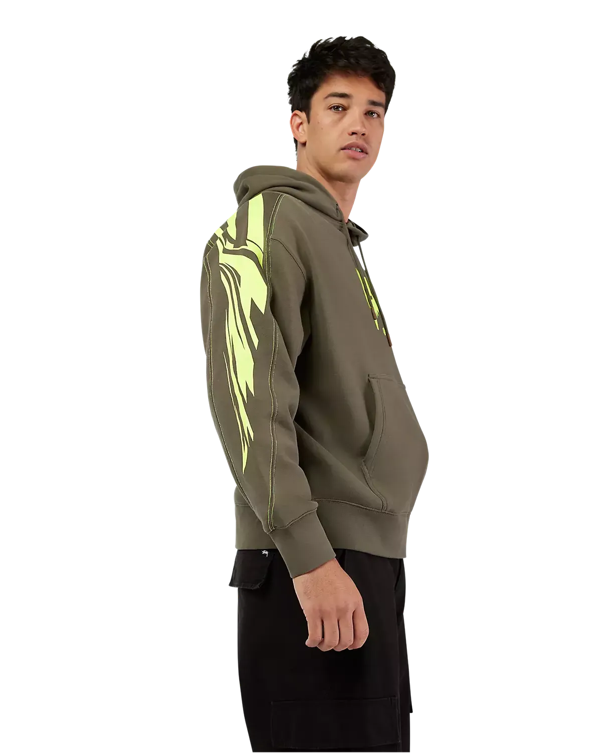 Elevated Oversized Pullover Hoodie in Military Green