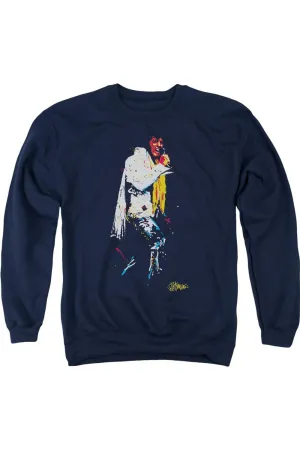 Elvis Presley Yellow Scarf Adult Crewneck Sweatshirt