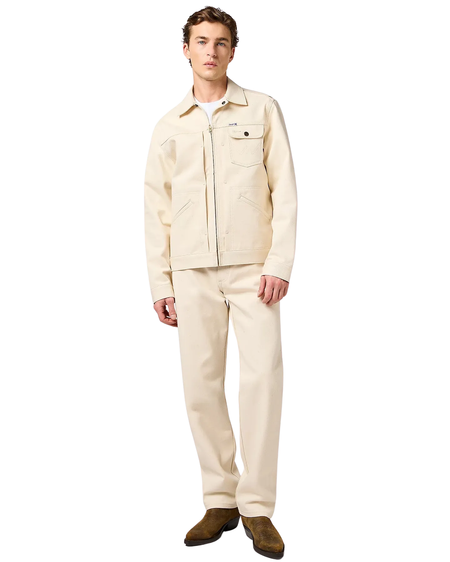 Embroidered Jacket in Ecru