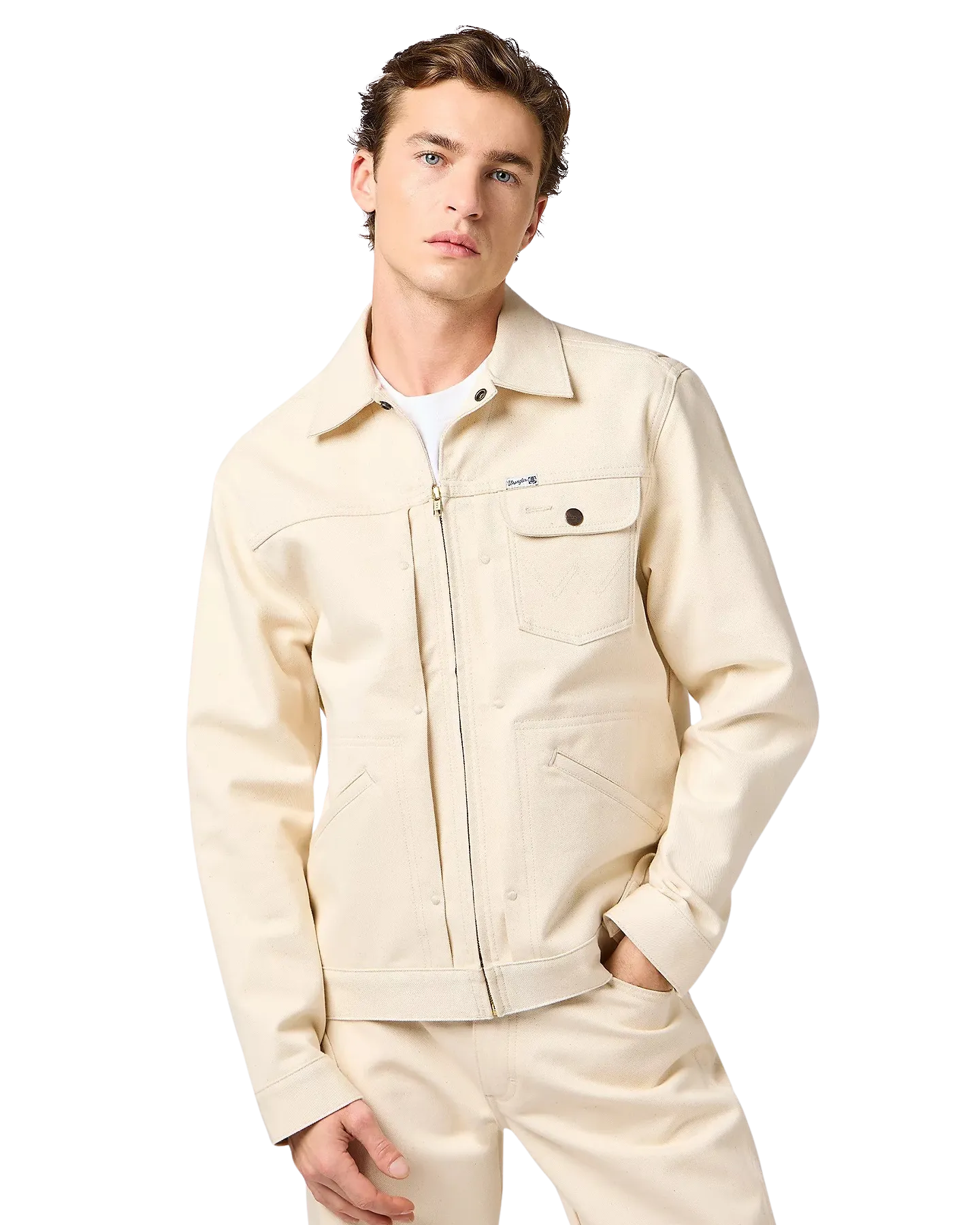 Embroidered Jacket in Ecru