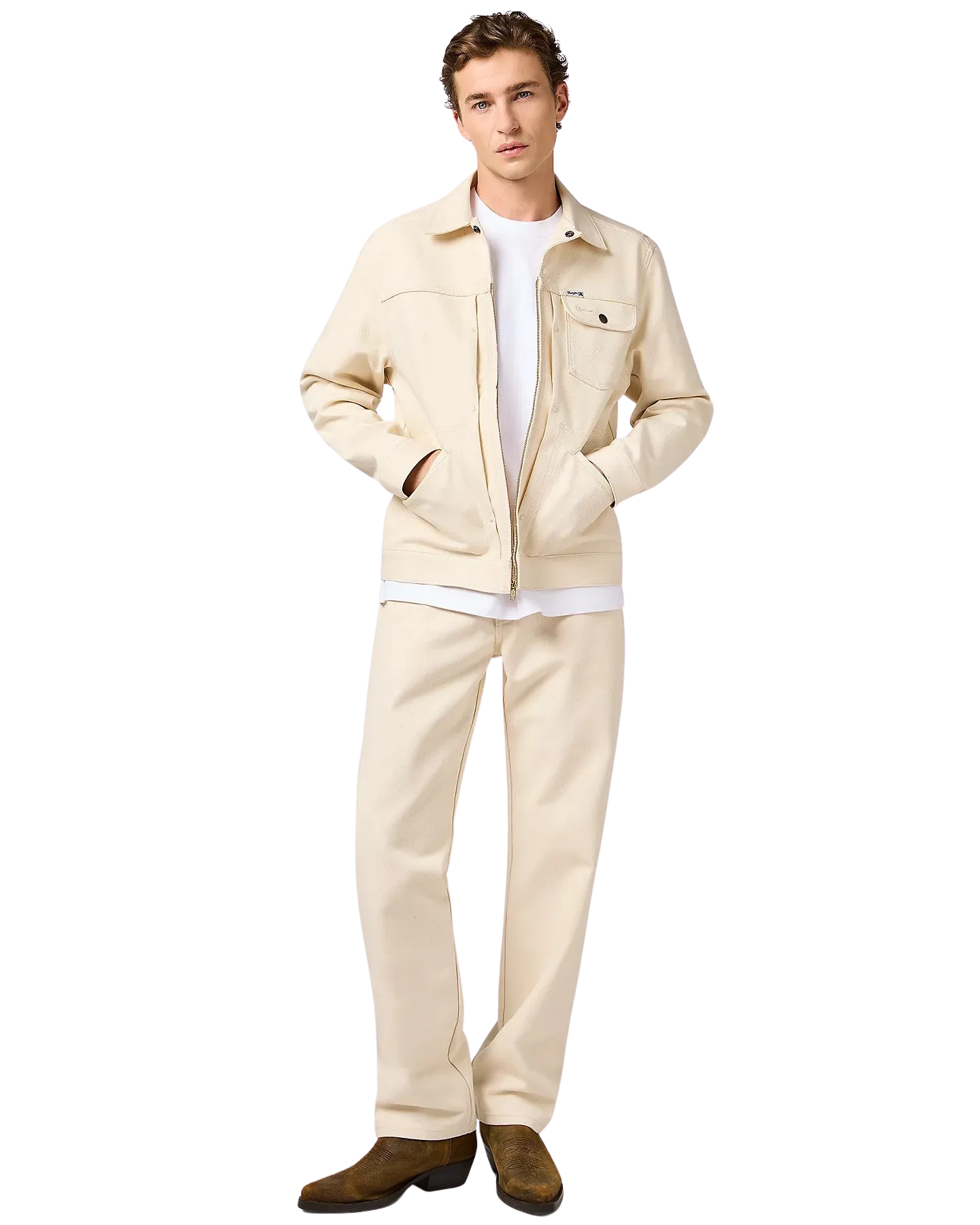 Embroidered Jacket in Ecru