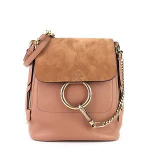 Faye Calfskin and Suede Backpack Bag Bags_Chloé