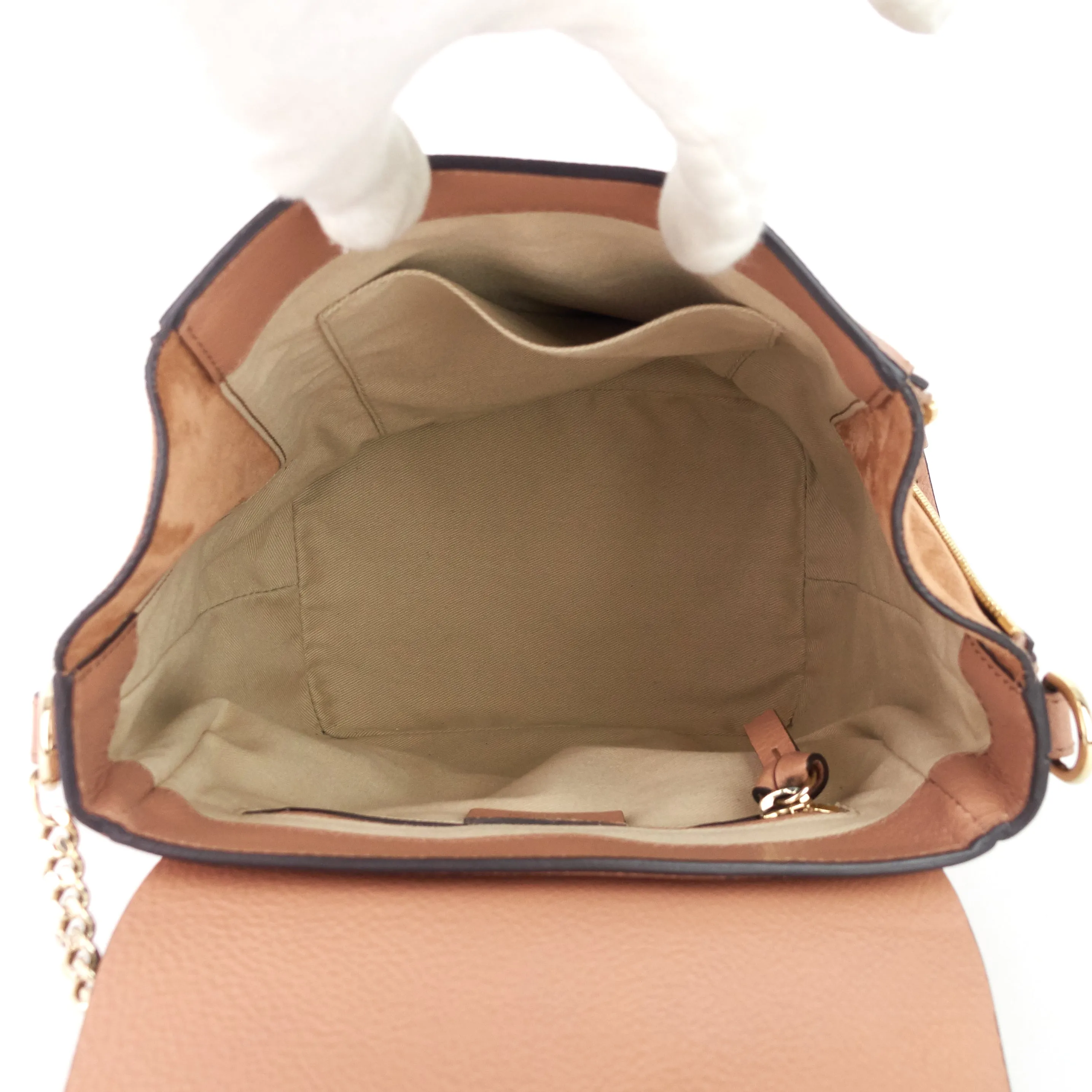 Faye Calfskin and Suede Backpack Bag Bags_Chloé