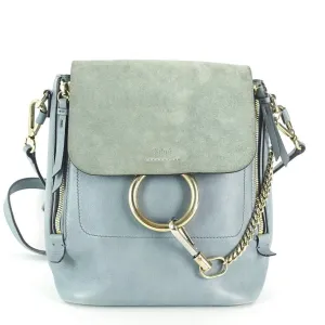 Faye Medium Suede and Calf Leather Backpack Bags_Chloé