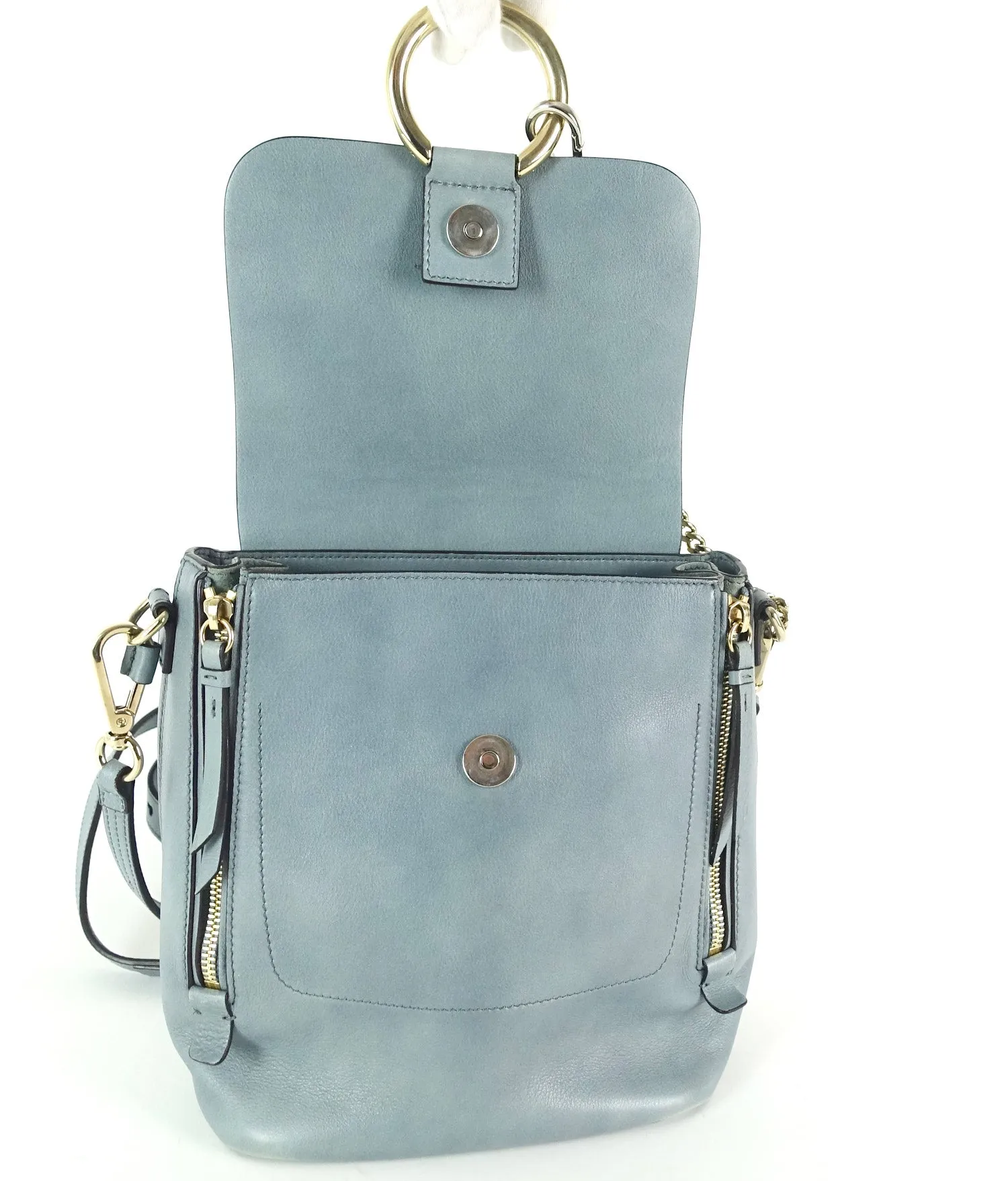 Faye Medium Suede and Calf Leather Backpack Bags_Chloé