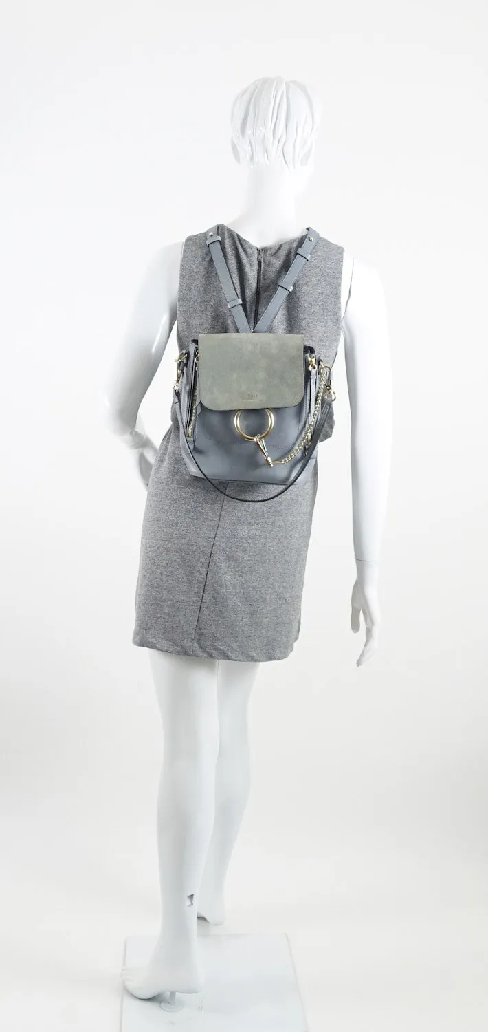 Faye Medium Suede and Calf Leather Backpack Bags_Chloé
