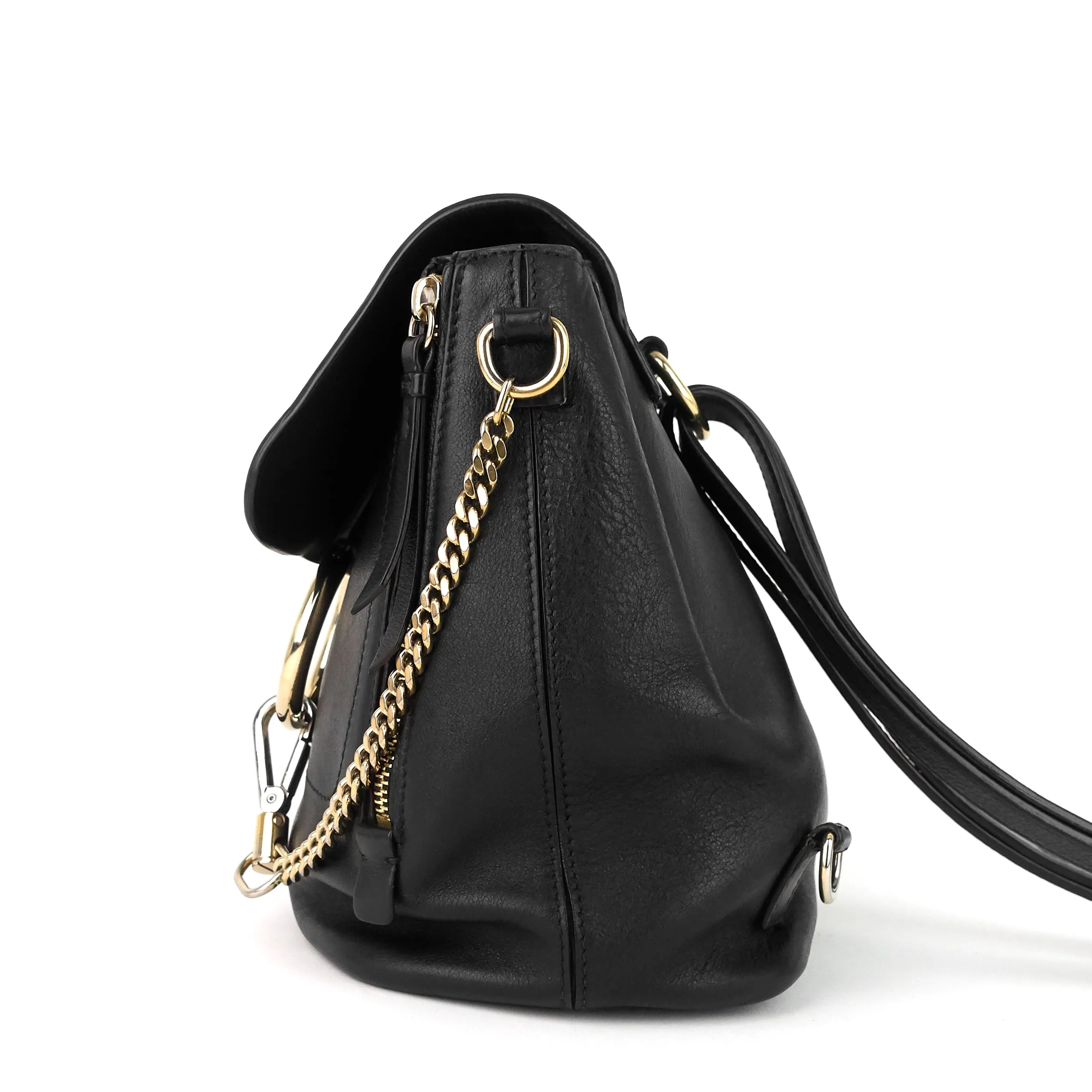 Faye Small Calfskin and Suede Backpack Bag Bags_Chloé