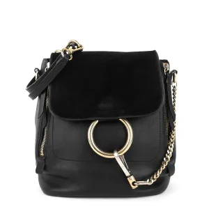 Faye Small Calfskin and Suede Backpack Bag Bags_Chloé