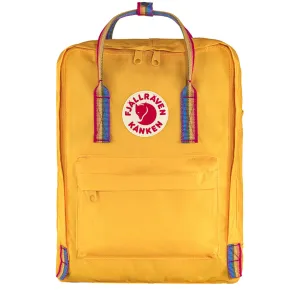 Fjallraven Kanken Classic Backpack Warm Yellow Rainbow Pattern Fjällräven Kånken Bags