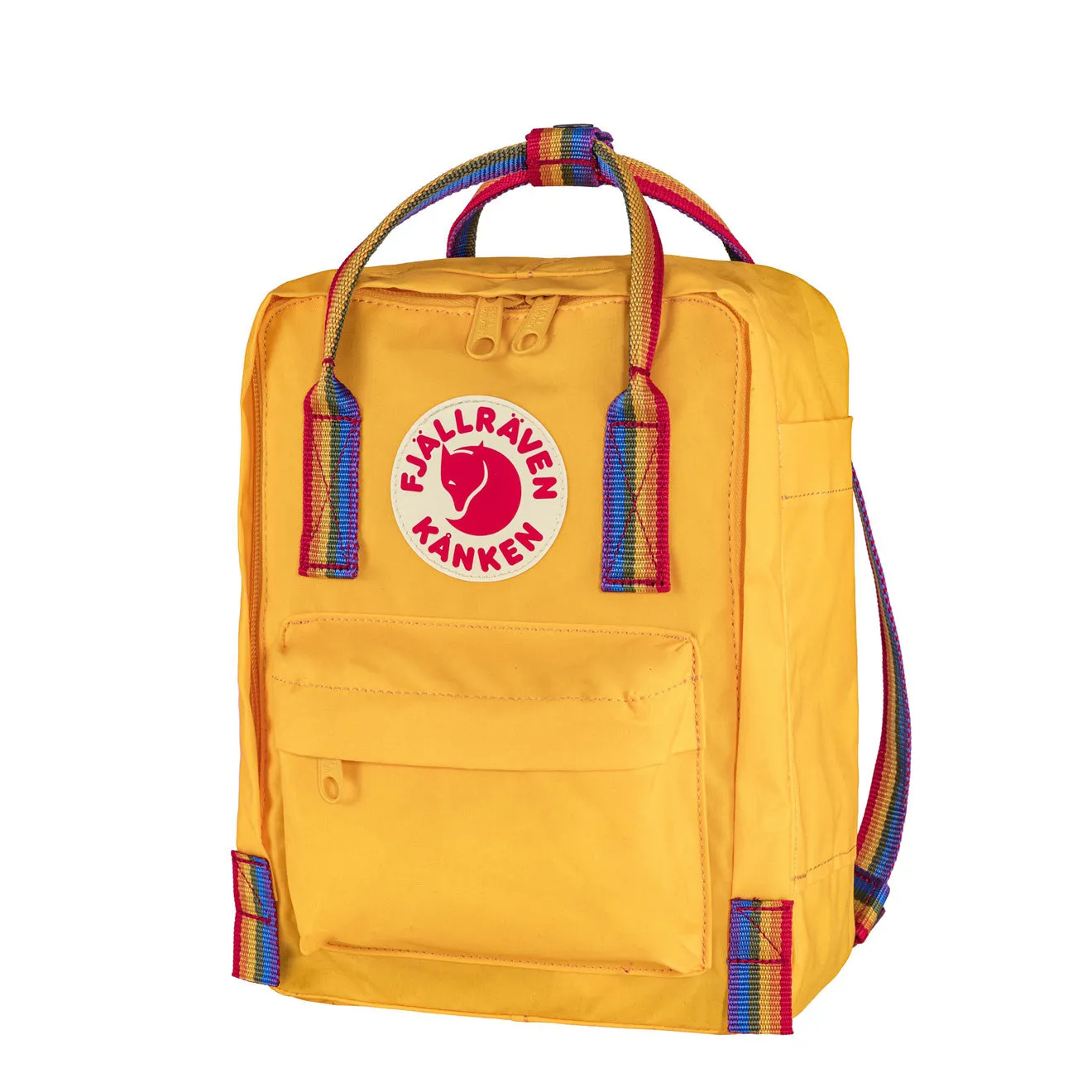 Fjallraven Kanken Rainbow Mini Backpack Warm Yellow / Rainbow Pattern Fjällräven Kånken Bags