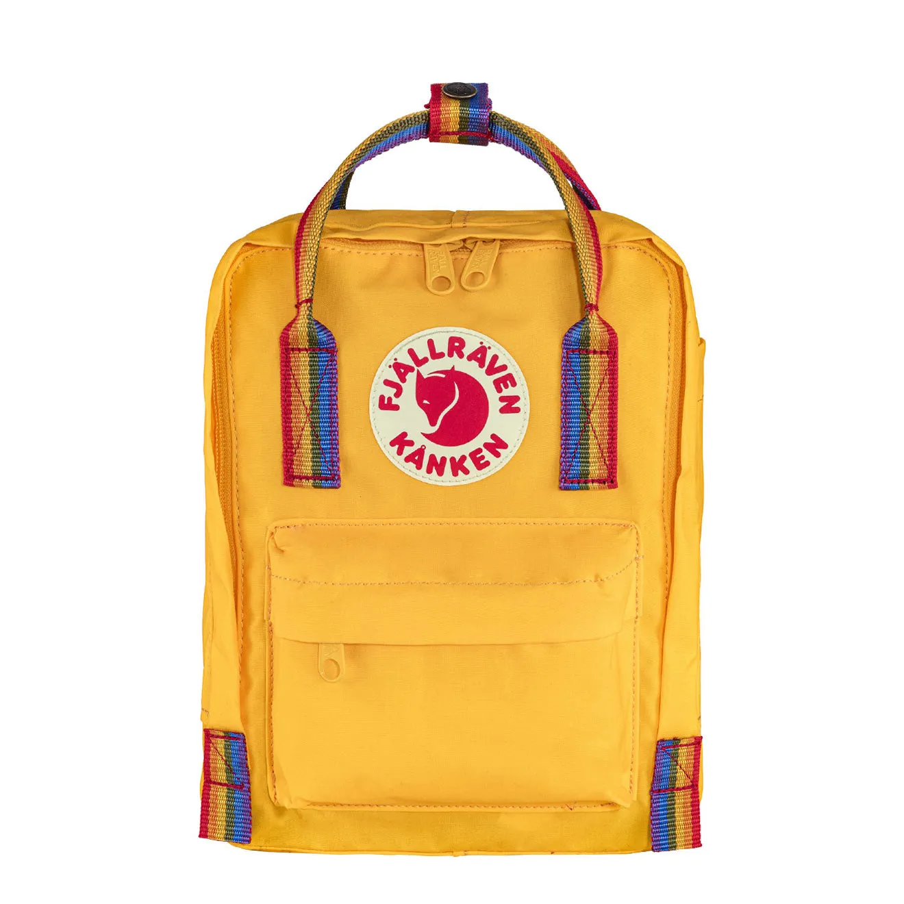 Fjallraven Kanken Rainbow Mini Backpack Warm Yellow / Rainbow Pattern Fjällräven Kånken Bags