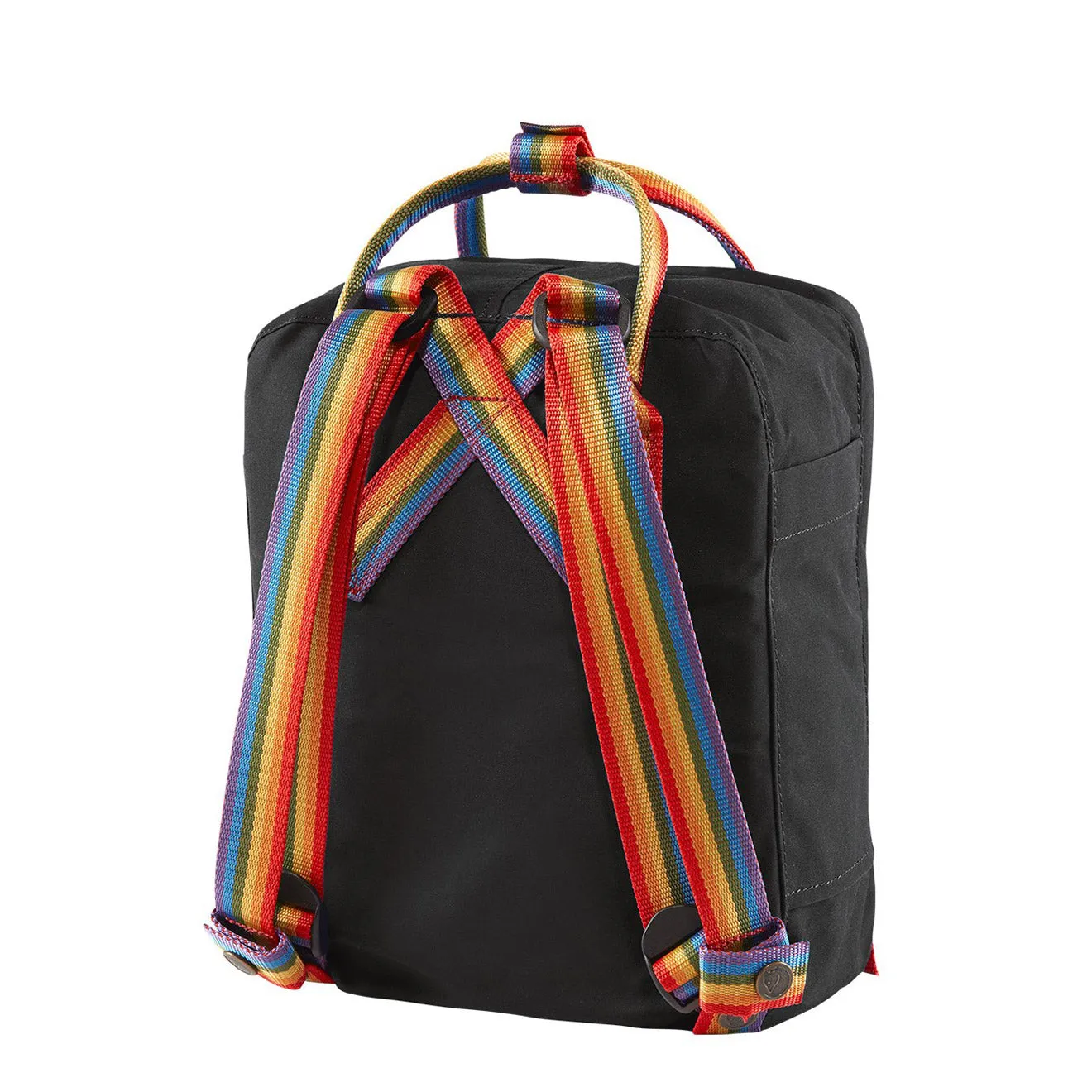 Fjallraven Kanken Rainbow Mini Black Rainbow Pattern Fjällräven Kånken Bags