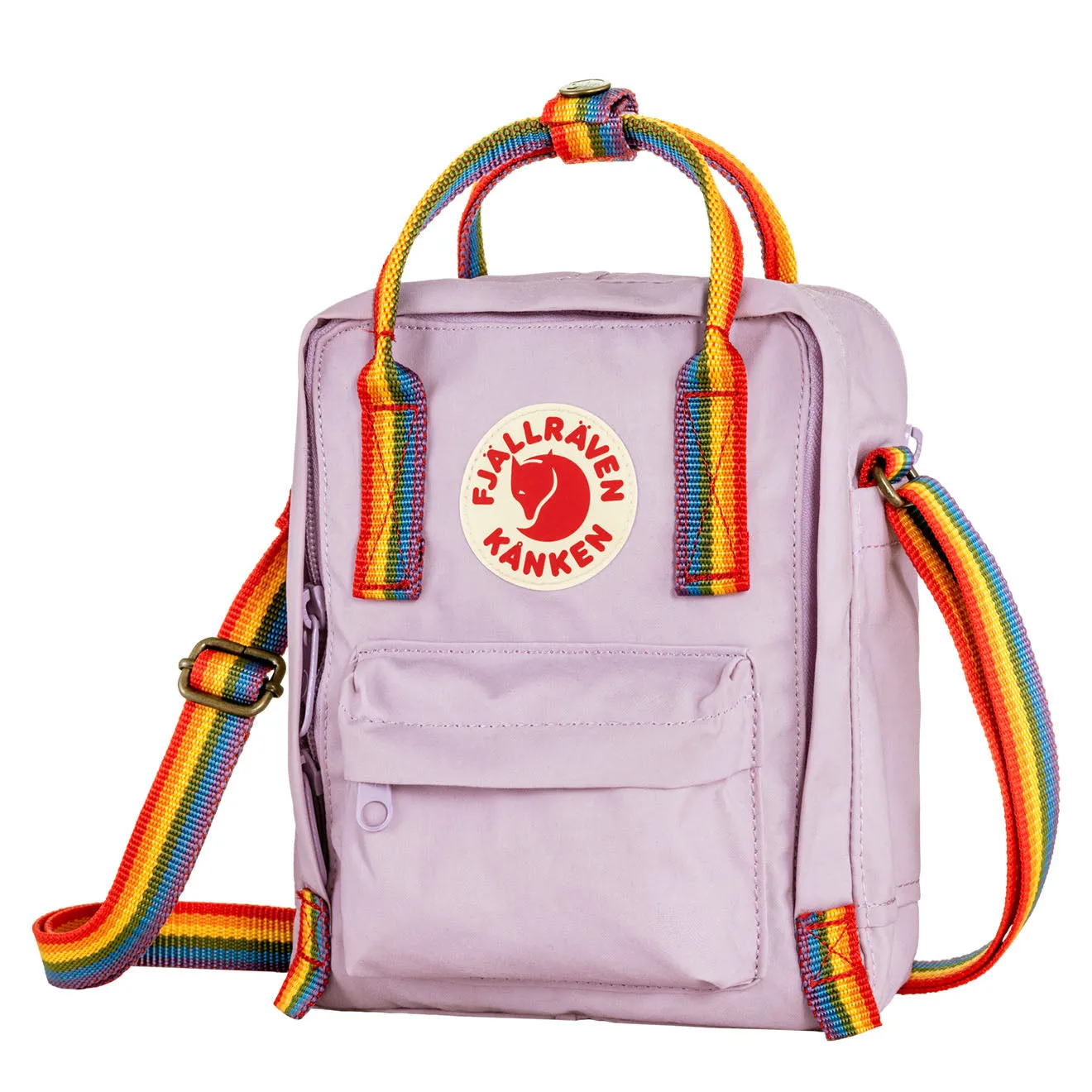 Fjallraven Kanken Rainbow Sling Pastel Lavender-Rainbow Fjällräven Kånken Bags