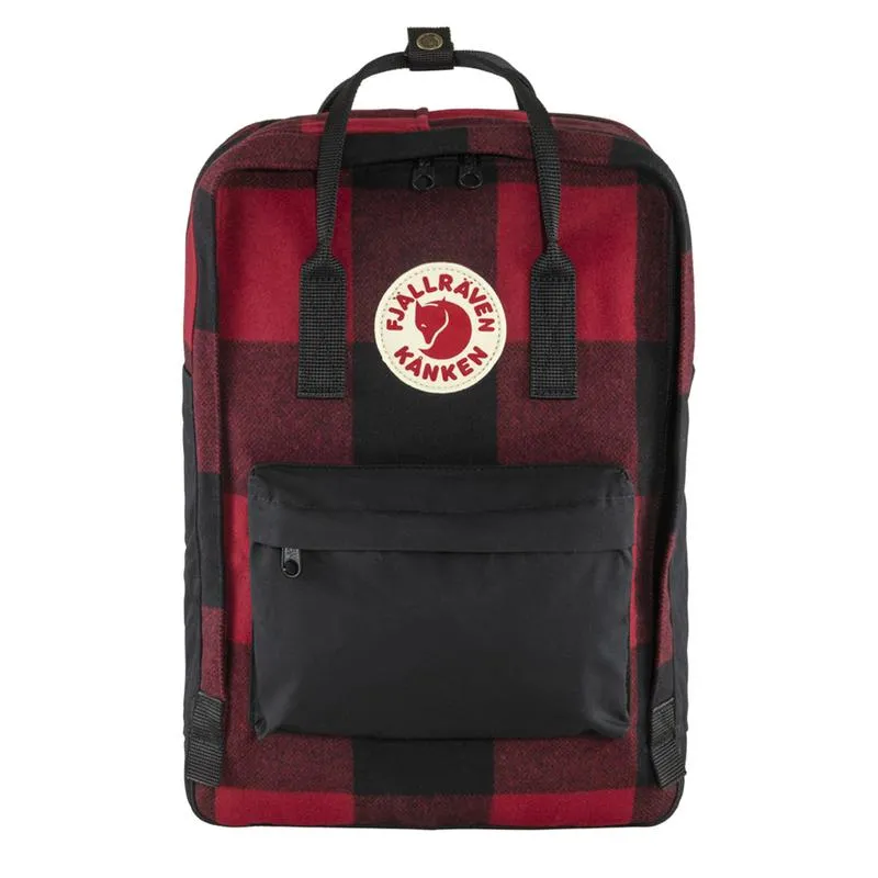 Fjallraven Kanken Re-Wool Laptop 15  Red / Black Fjällräven Kånken Bags