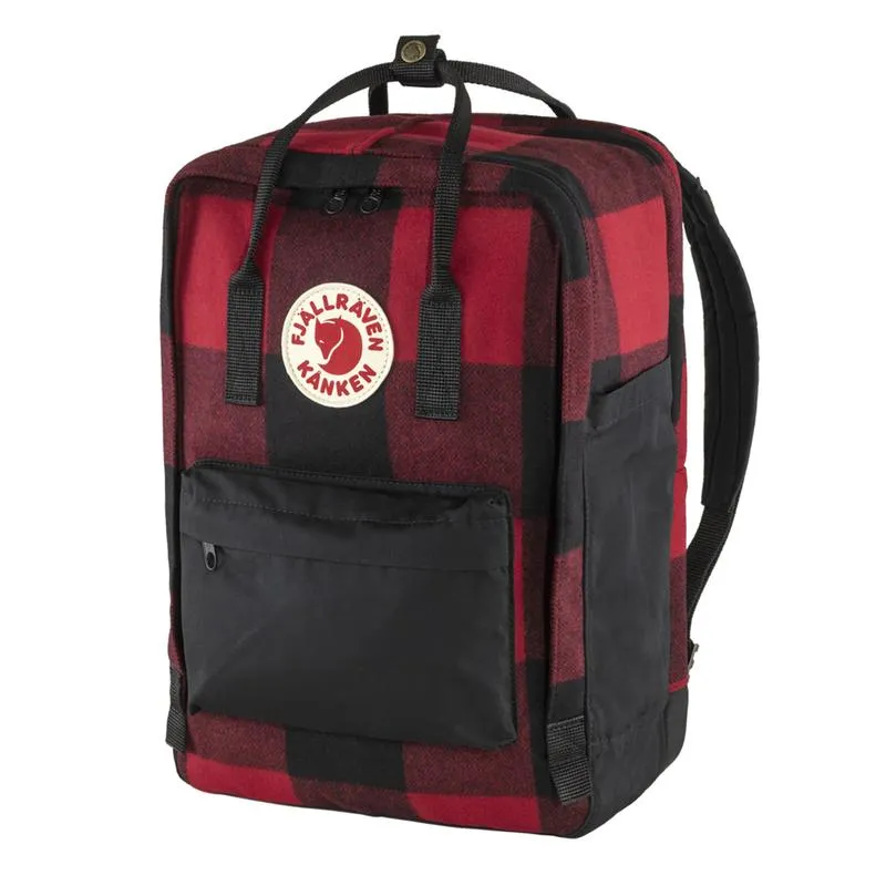 Fjallraven Kanken Re-Wool Laptop 15  Red / Black Fjällräven Kånken Bags