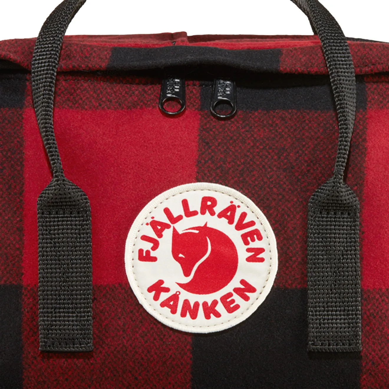 Fjallraven Kanken Re-Wool Red / Black Fjällräven Kånken Bags