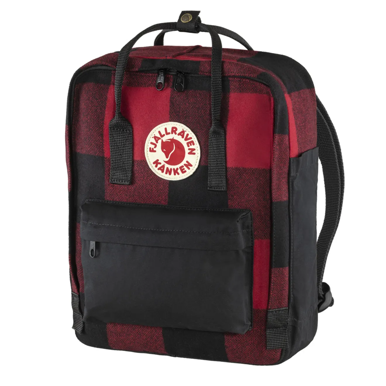Fjallraven Kanken Re-Wool Red / Black Fjällräven Kånken Bags