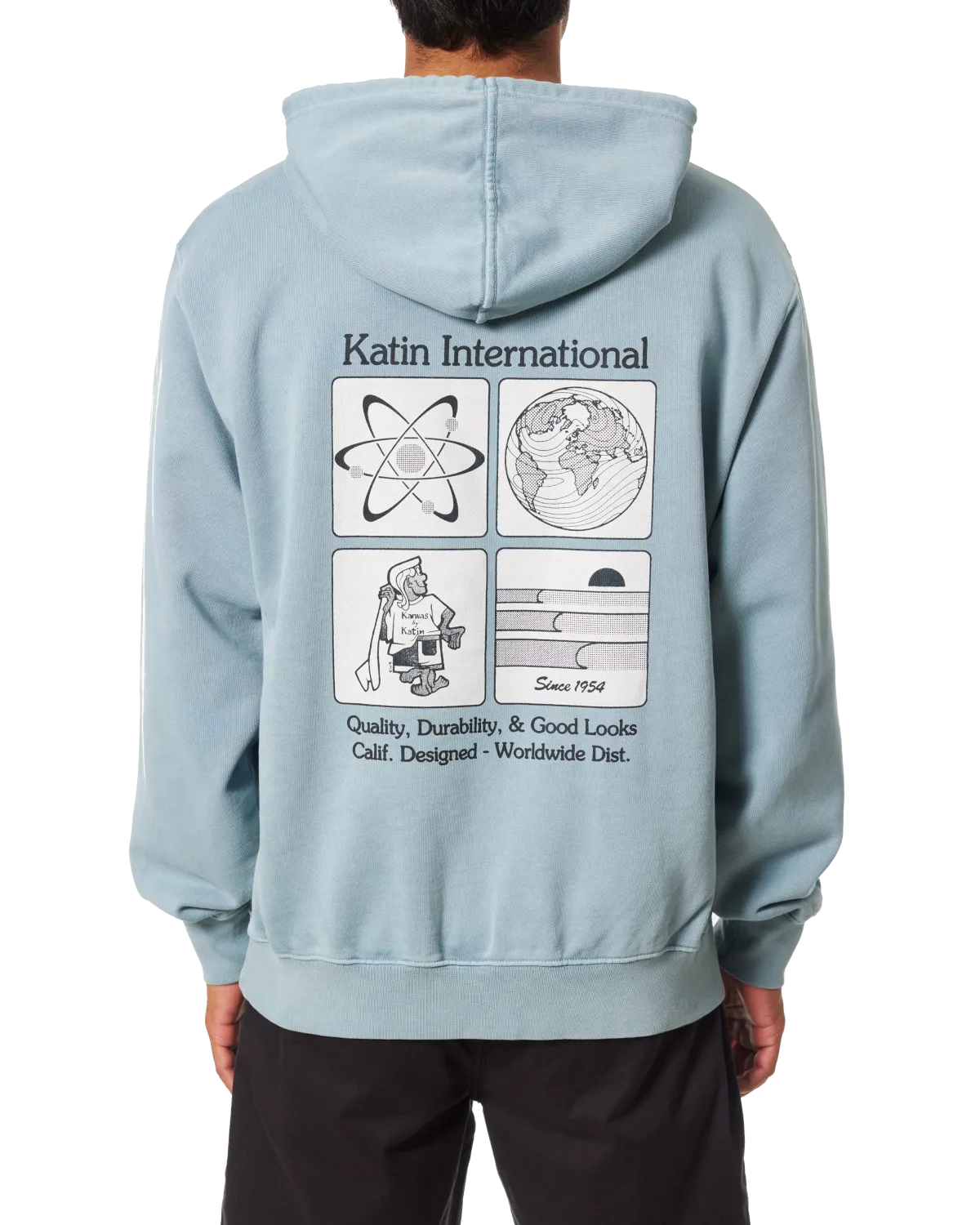 Forecast Hoodie in Sky Pigment Dye