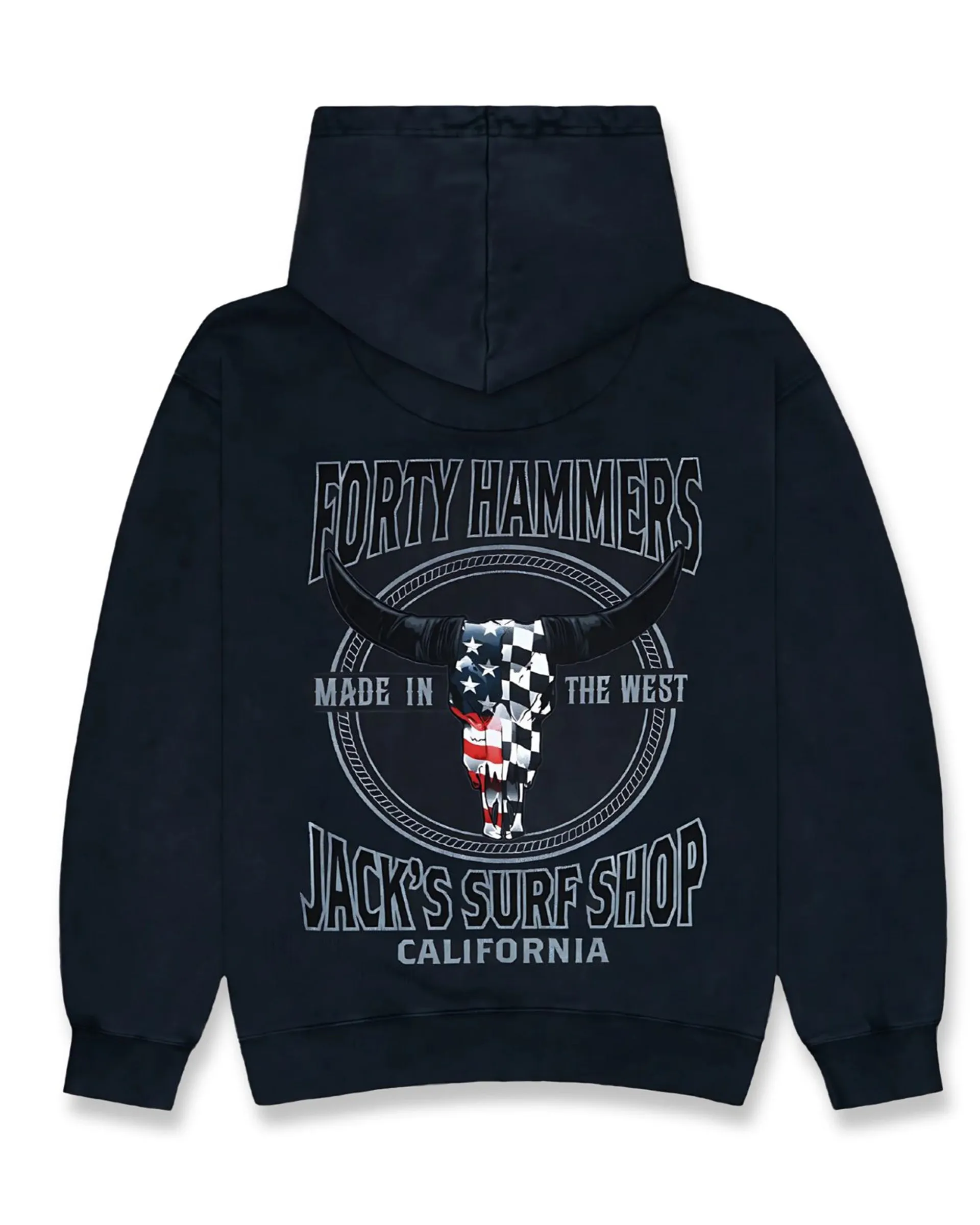 Forty Hammers "Bull Skull"Pullover Hoodie