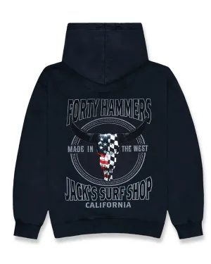 Forty Hammers "Bull Skull"Pullover Hoodie