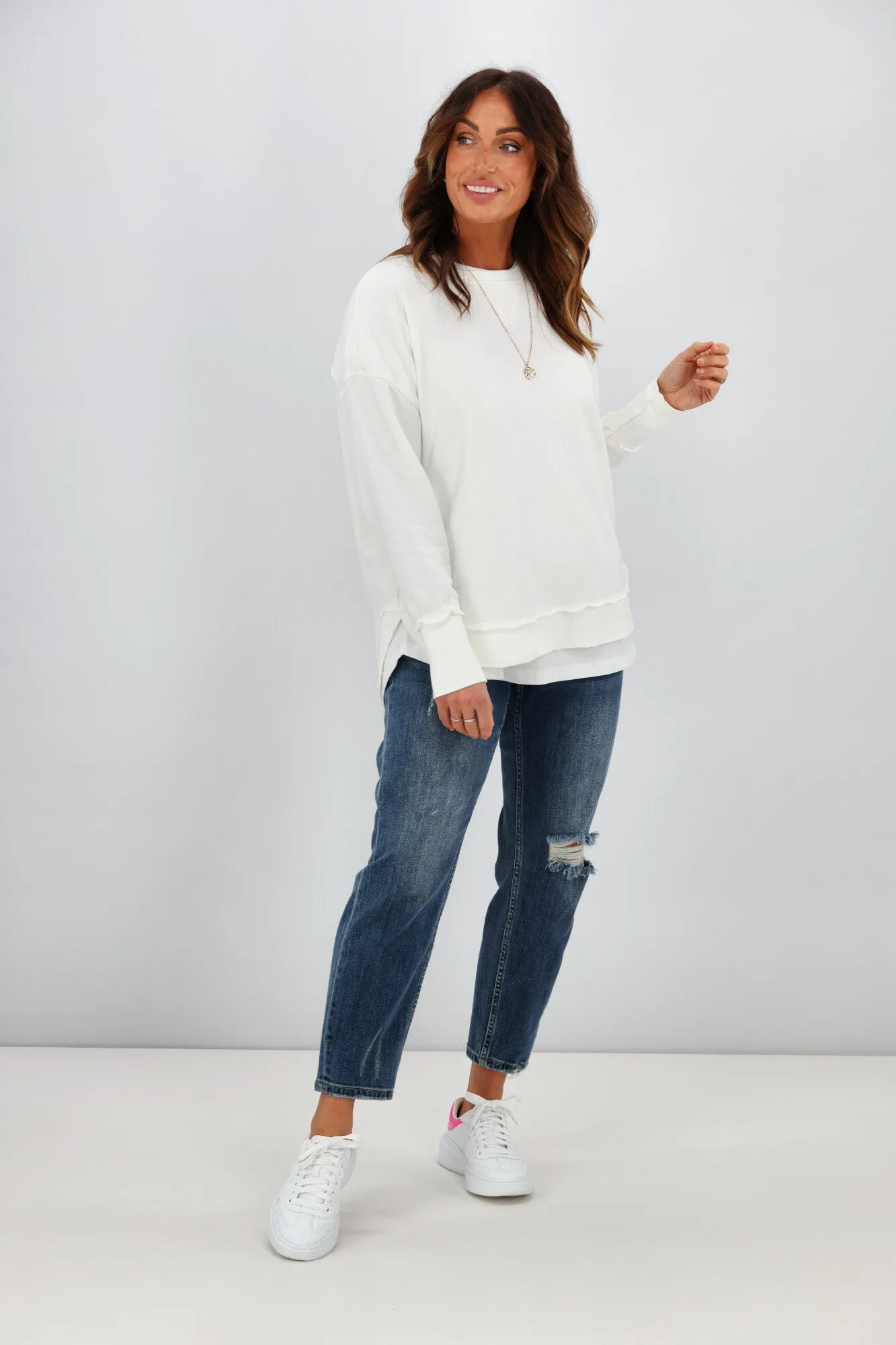 Foxwood Delilah Crew Vintage White