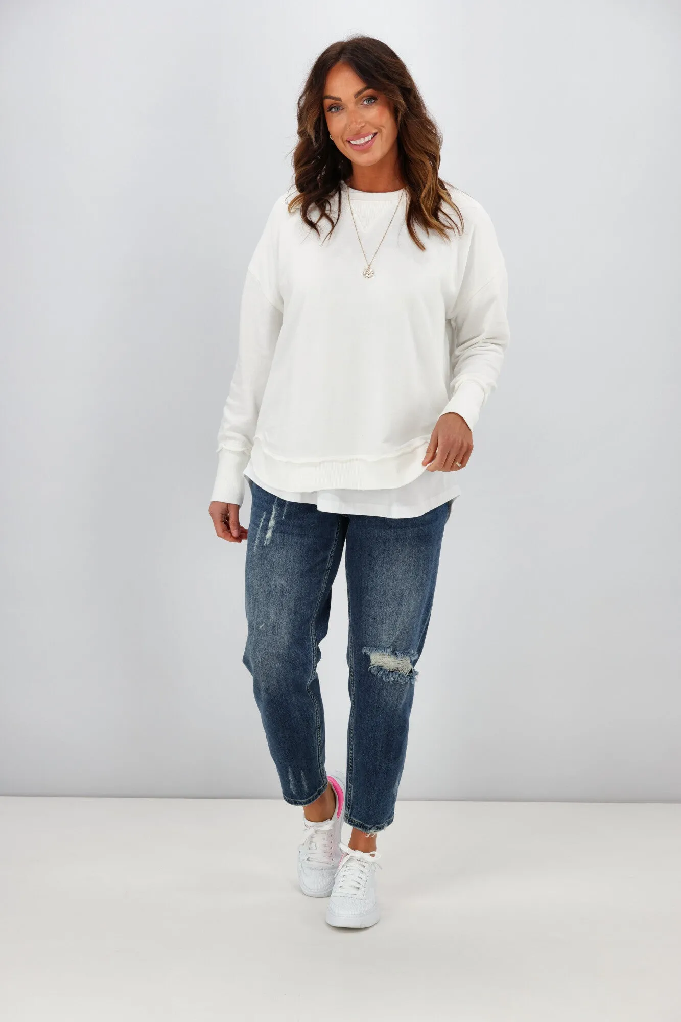 Foxwood Delilah Crew Vintage White