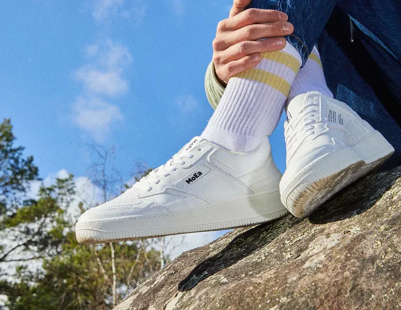 GEN1 Sneaker in White Plant Leather from MoEa