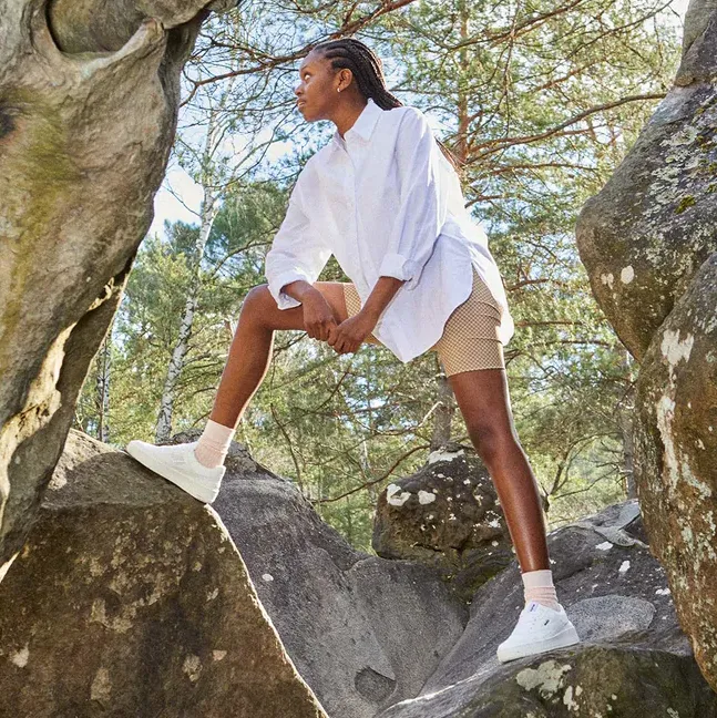 GEN1 Sneaker in White Plant Leather from MoEa