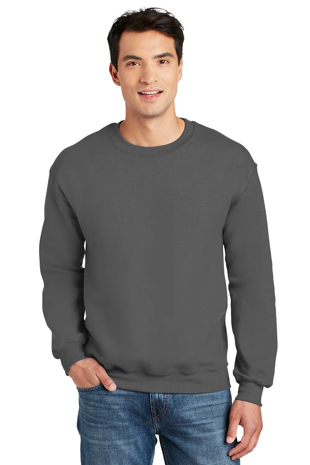 Gildan Mens DryBlend Moisture Wicking Fleece Crewneck Sweatshirt - Charcoal Grey