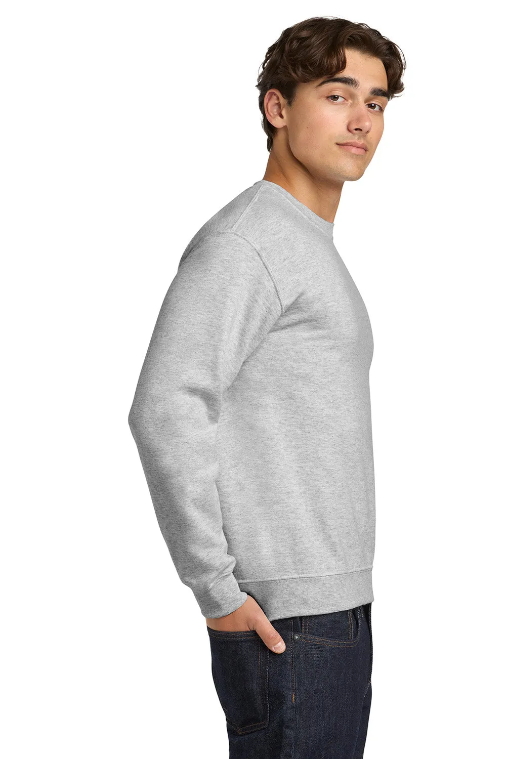 Gildan Mens Pill Resistant Fleece Crewneck Sweatshirt - Ash Grey