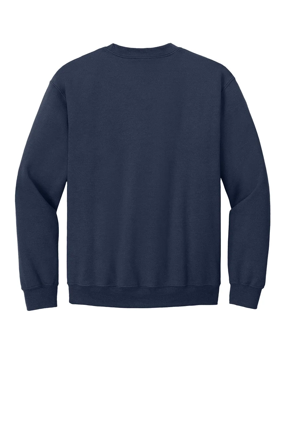 Gildan Mens Pill Resistant Fleece Crewneck Sweatshirt - Navy Blue