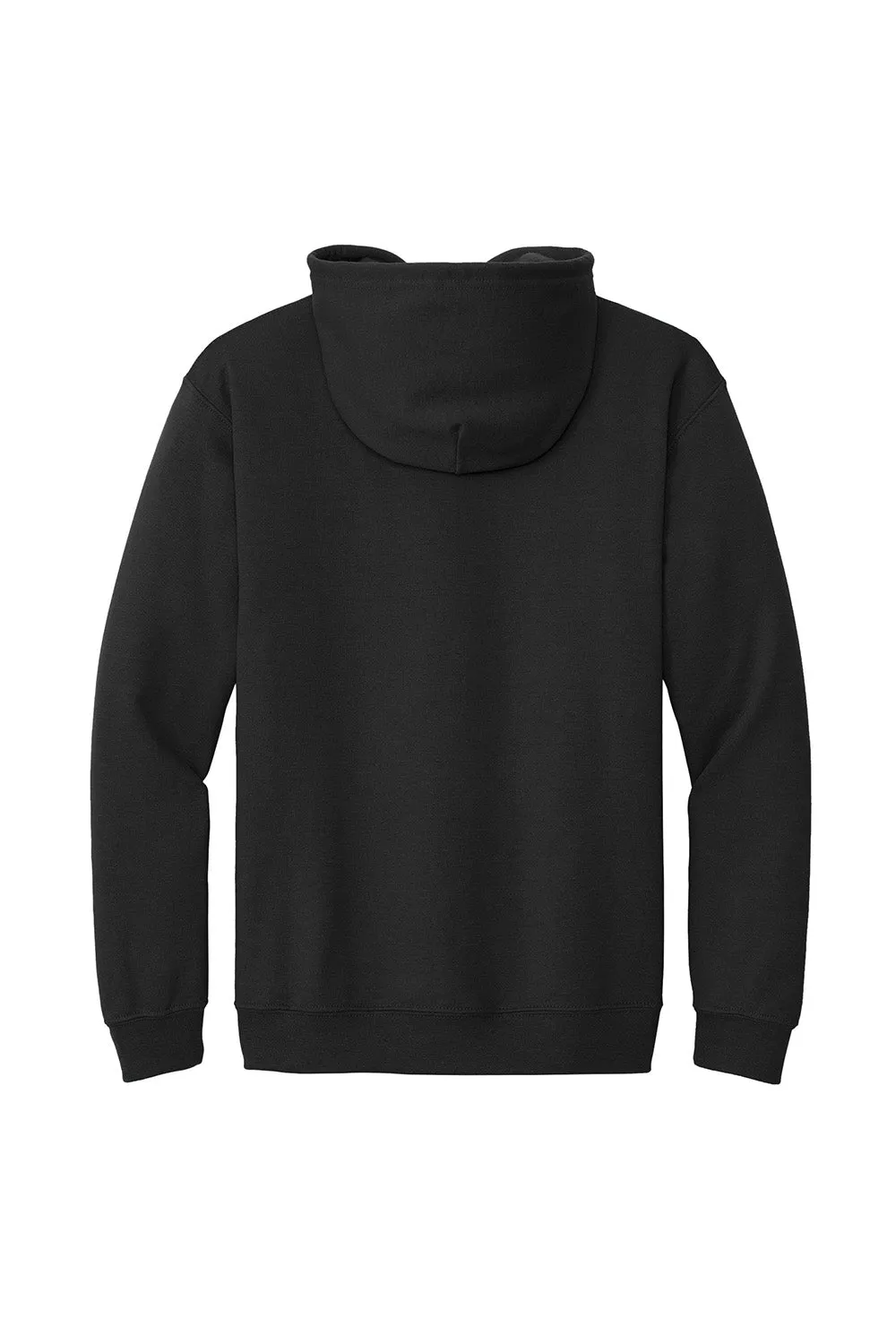 Gildan Mens Pill Resistant Full Zip Hooded Sweatshirt Hoodie w/ Pockets - Black