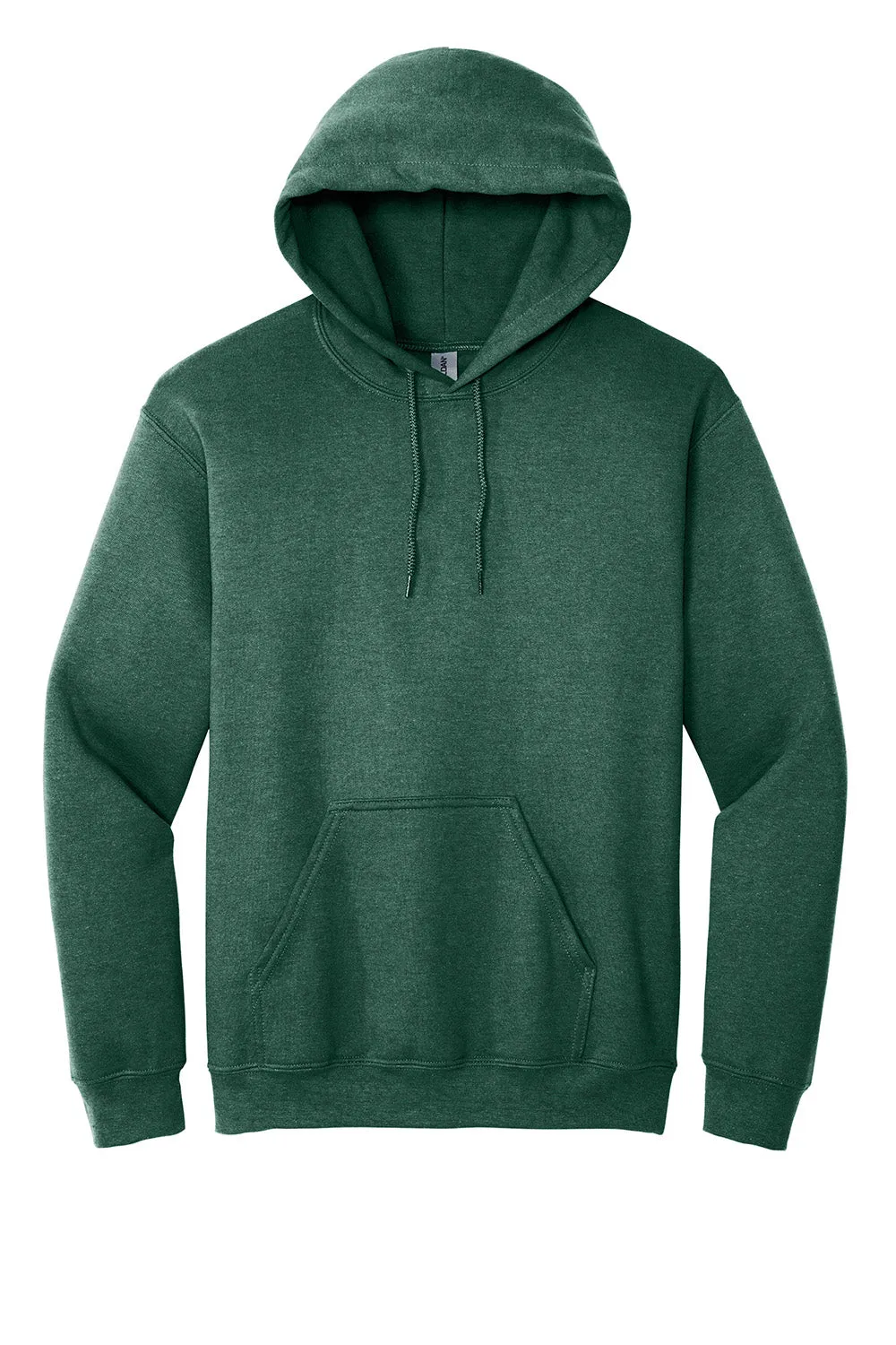 Gildan Mens Pill Resistant Hooded Sweatshirt Hoodie w/ Pouch Pocket - Heather Dark Green