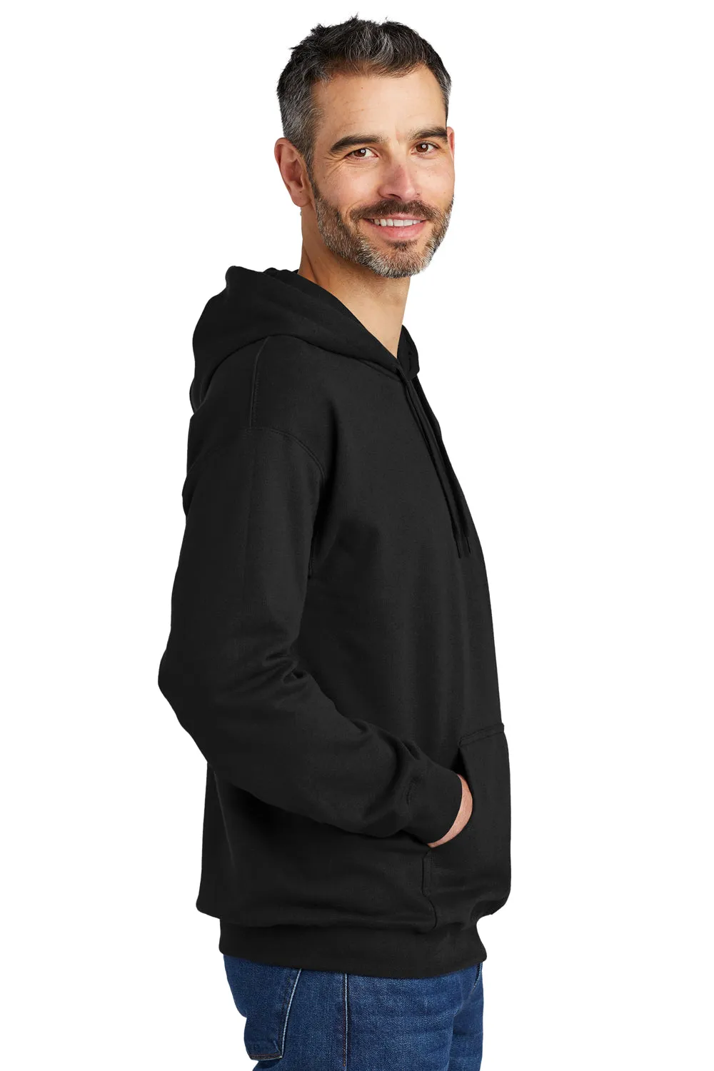 Gildan Mens Softstyle Hooded Sweatshirt Hoodie w/ Pouch Pocket - Black