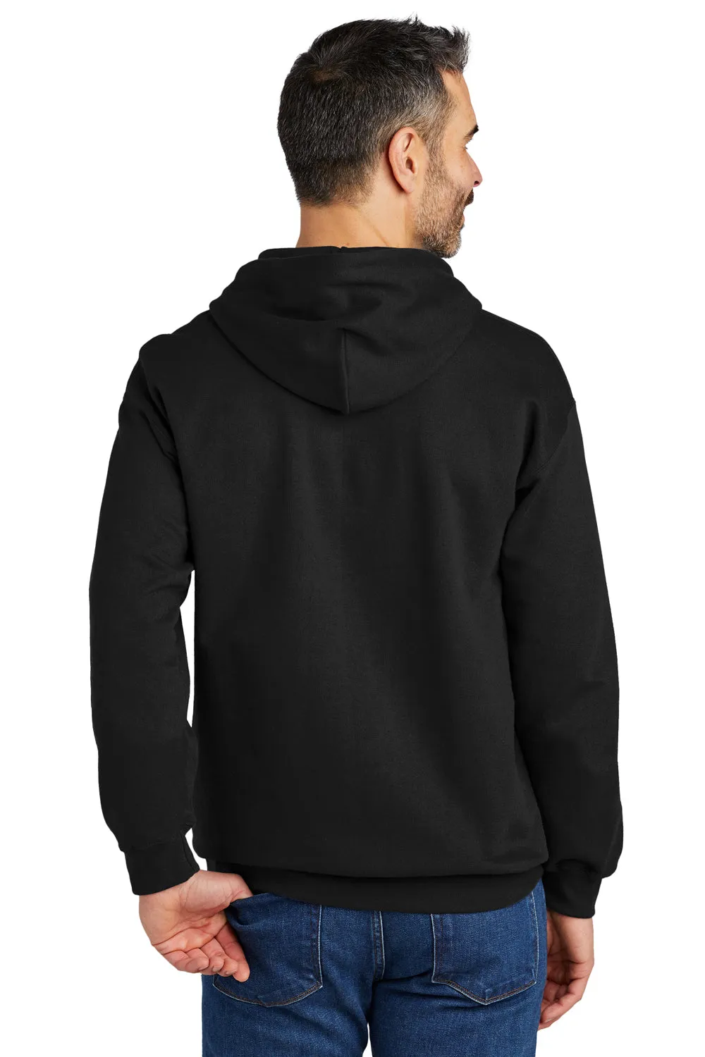 Gildan Mens Softstyle Hooded Sweatshirt Hoodie w/ Pouch Pocket - Black