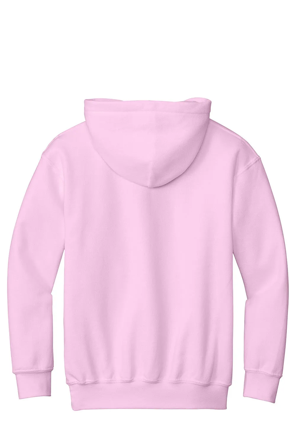 Gildan Youth Pill Resistant Hooded Sweatshirt Hoodie w/ Pouch Pocket - Light Pink