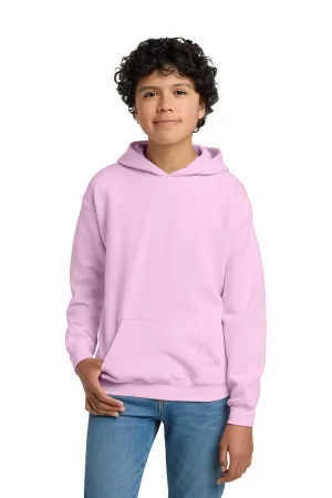 Gildan Youth Pill Resistant Hooded Sweatshirt Hoodie w/ Pouch Pocket - Light Pink