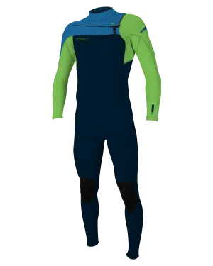 Hammer 3/2mm Chest Zip Wetsuit in Abyss, Dayglo & Ocean