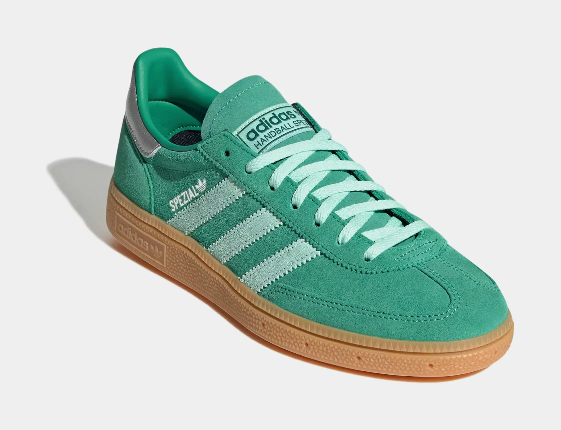 Handball Spezial Womens Lifestyle Shoes (Semi Court Green/Clear Mint/Gum)