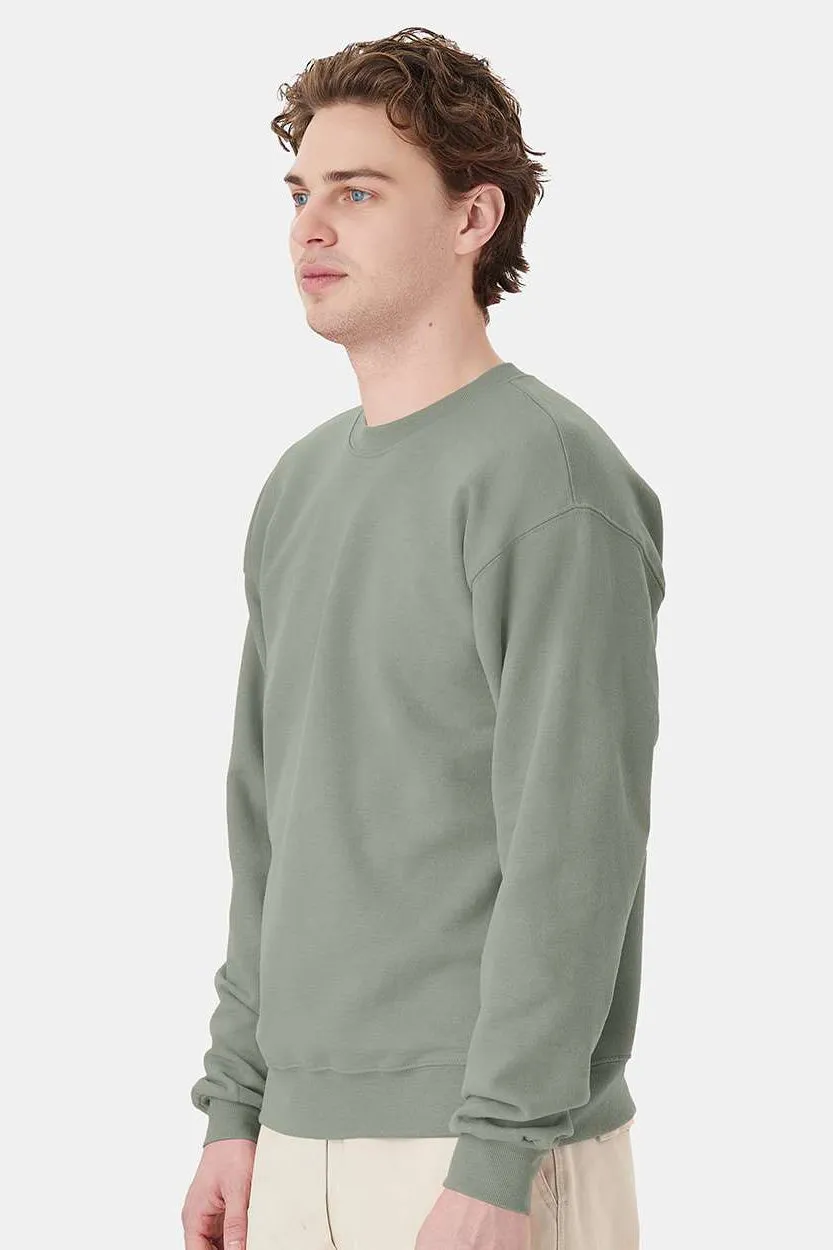 Hanes Mens EcoSmart Print Pro XP Pill Resistant Fleece Crewneck Sweatshirt - Stonewashed Green