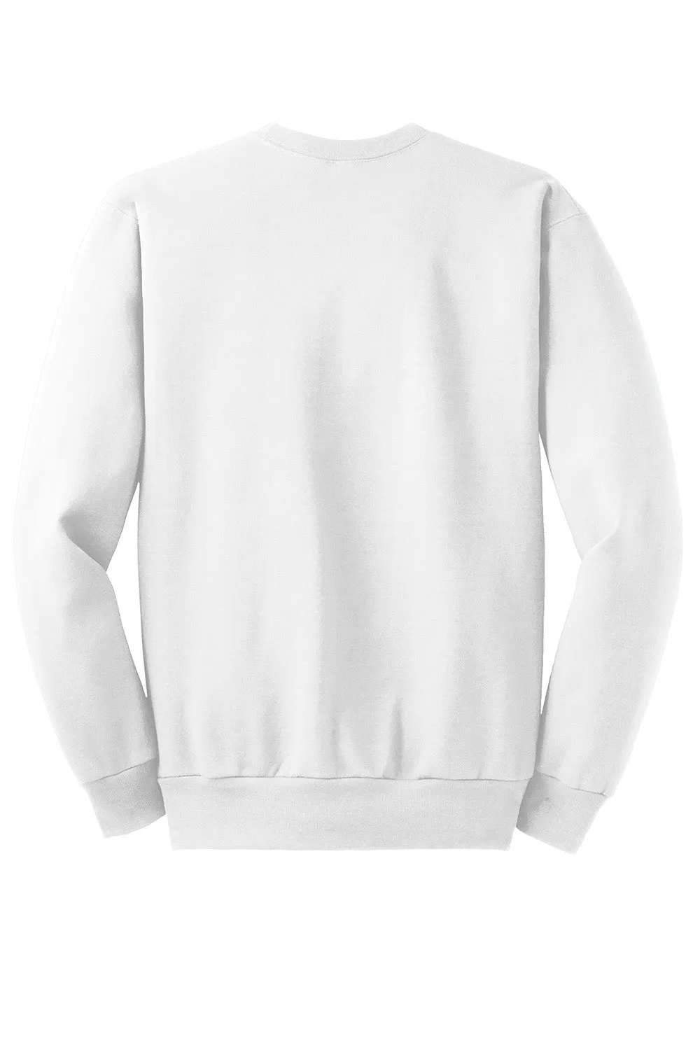 Hanes Mens EcoSmart Print Pro XP Pill Resistant Fleece Crewneck Sweatshirt - White