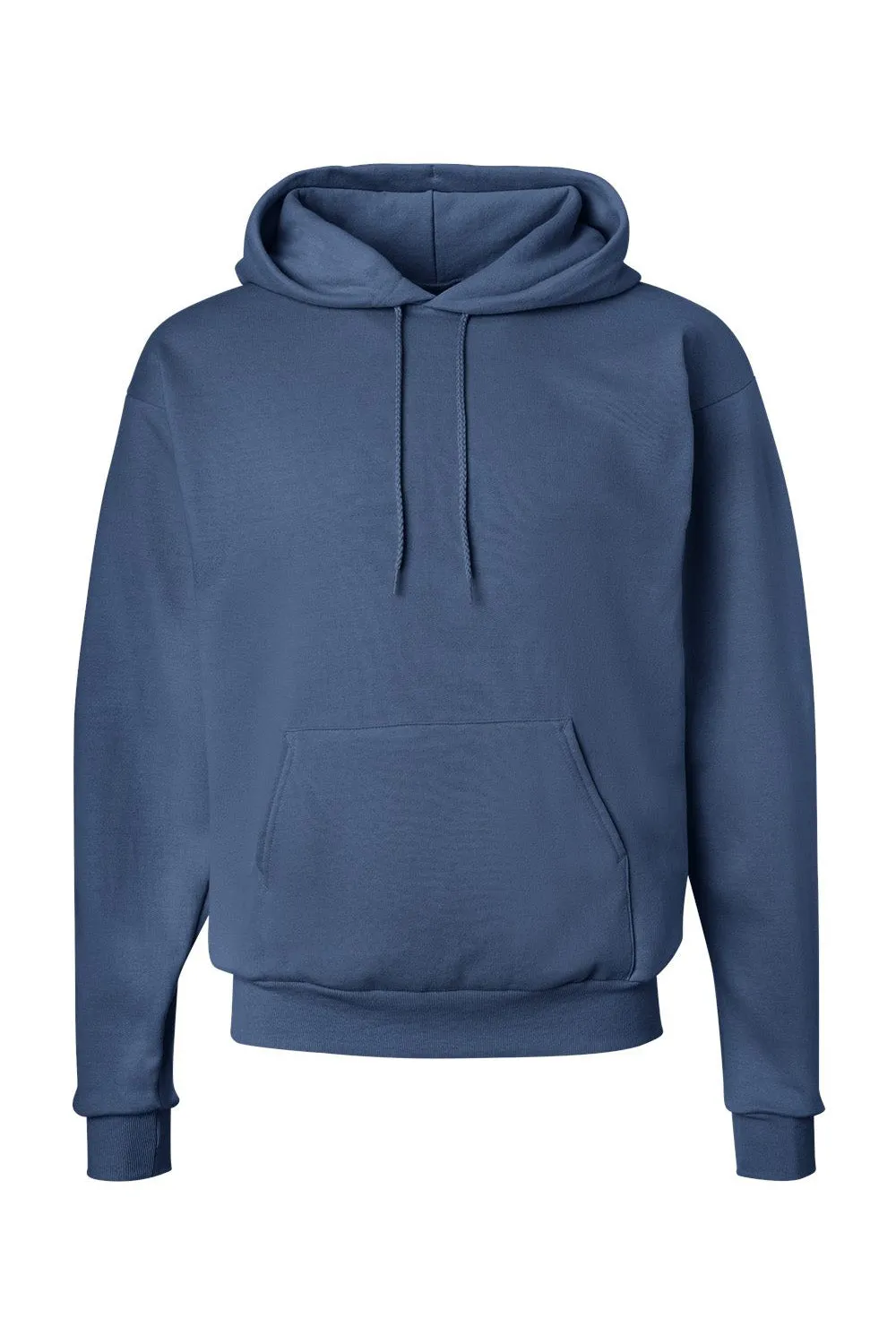 Hanes Mens EcoSmart Print Pro XP Pill Resistant Hooded Sweatshirt Hoodie w/ Pouch Pocket - Denim Blue