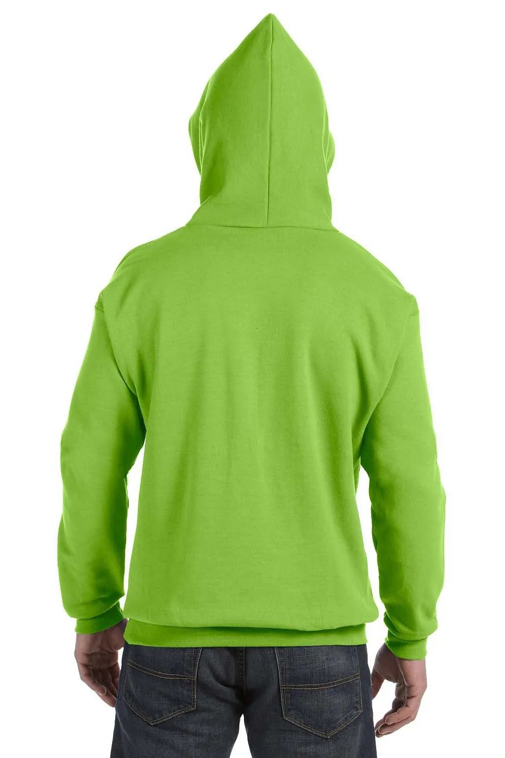 Hanes Mens EcoSmart Print Pro XP Pill Resistant Hooded Sweatshirt Hoodie w/ Pouch Pocket - Lime Green