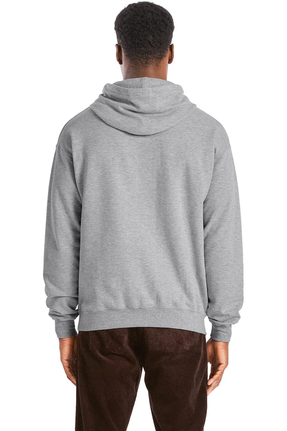 Hanes Mens Perfect Sweats Hooded Sweatshirt Hoodie w/ Pouch Pocket - Light Steel Grey