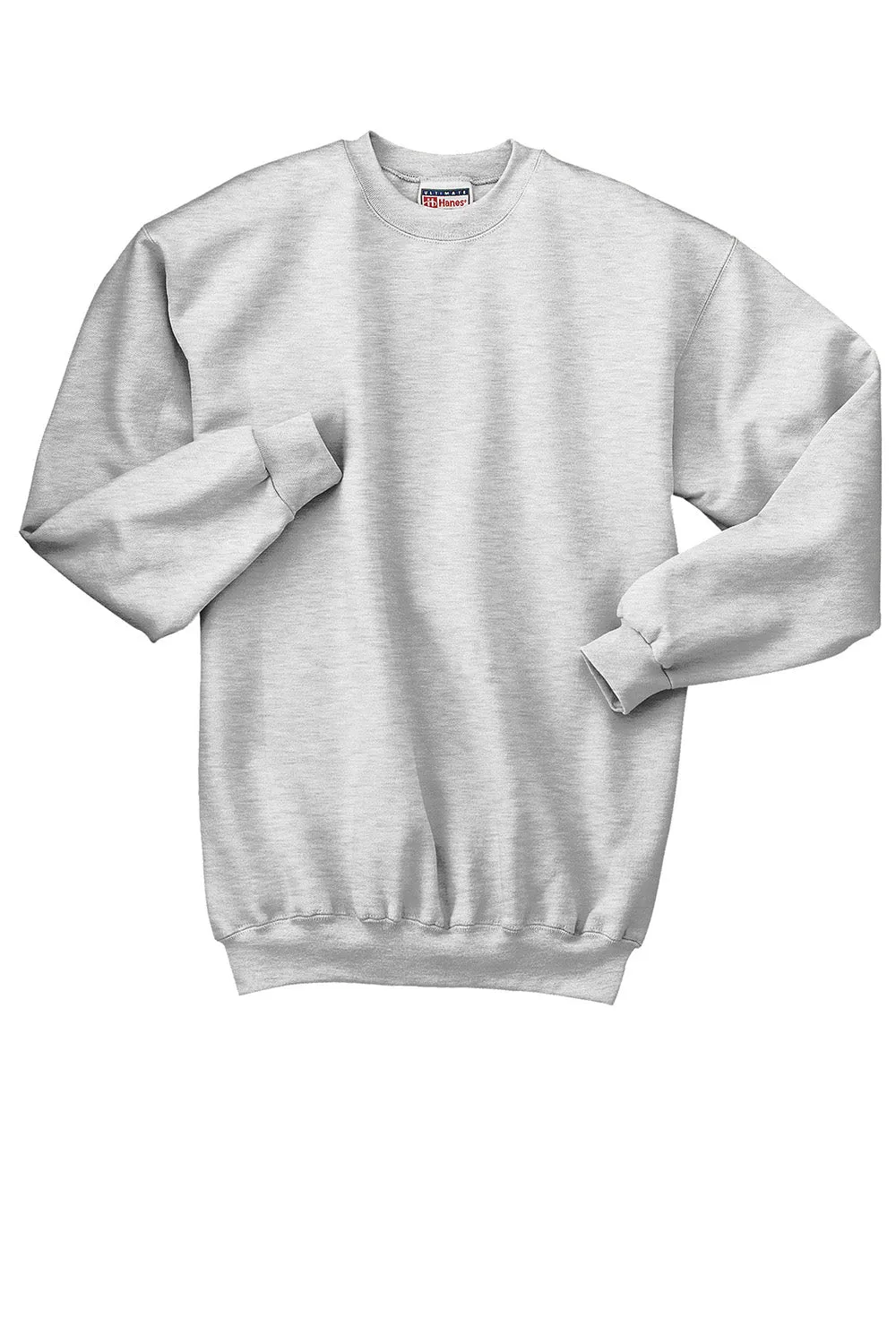 Hanes Mens Ultimate Cotton PrintPro XP Pill Resistant Crewneck Sweatshirt - Ash Grey